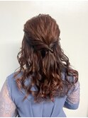 お呼ばれハーフアップアレンジ