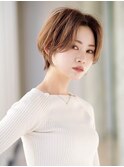 大人くびれショート　前髪長め　美人ショート　熊本　ruen