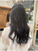 黒髪ロングレイヤーカットコテ巻き横浜【成田】