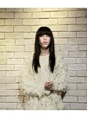 パッツンバング&ナチュラルストレート