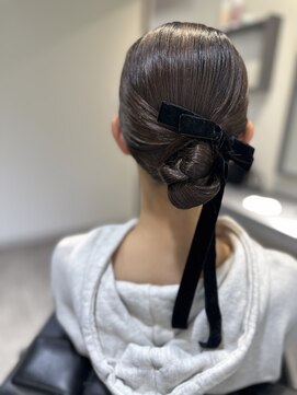 ウィル 関根店(WILL) ベロアリボン×タイトシニヨン