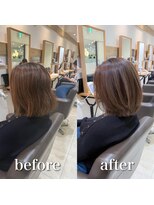 ミラバイケンジ 藤沢(Mira by KENJE)&nbsp;白髪ぼかしハイライトカラー30代40代50代ブルーグレージュ