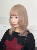 ミルクティーグレージュカラーアッシュグレーベージュカラーボブ