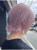 上乃裏ショートボブくびれショートイルミナカラー顔周りレイヤー
