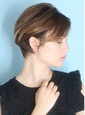 ショート・ボブ/面長/前髪あり/絶壁解消/30代/40代/50代/くびれ