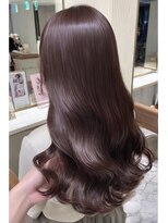 ケシキ 表参道 原宿(kesiki.)&nbsp;ミディアムレイヤー顔周りレイヤーハッシュカット韓国へア