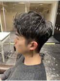メンズツーブロックショート