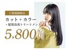 ★特別価格★　カラー+カット+髪質改善トリートメント　5800円