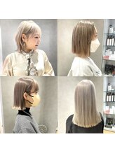 【milk tea beige】ブリーチを使ったダブルカラー♪王道のベージュカラーは１番人気♪