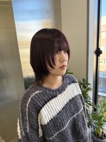 ゴウトゥデイシェアサロン 町田店(GO TODAY SHAiRE SALON)&nbsp;ウルフカット/ボルドー【町田】