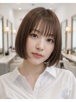 アーツ 町田(arts) ショートボブ シースルーバング 丸みショート 上品ヘア