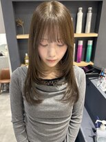 ラミエバイメルト 下北沢(lamie by melt) 花田/レイヤーカットハッシュカットオリーブベージュ下北沢韓国