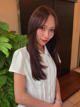 ナナナ パレナ 大津膳所店(nanana parena) ミネラル髪質改善/ほんのりピンクブラウン艶髪ストレート