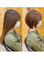 トゥーナ 表参道(tona)&nbsp;20代30代40代50代60代ショコラベージュ ボブルフ ベビーバング