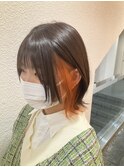 ウルフカット/イヤリングオレンジ