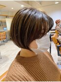 大人可愛い◎ショートボブ×アッシュベージュカラー☆