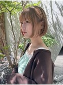 シルキーベージュ×グレージュカラー【髪質改善/縮毛矯正】