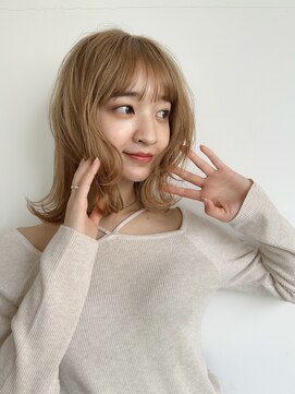 バイオレット 栄店(Violet) 10,20代☆ハイトーンオレンジ/オレンジベージュ/鎖骨ボブ