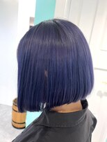 マティーナ ヘアー 池袋(Matina hair)&nbsp;【ボブ×青み紫／ダブルカラー】20代30代40代