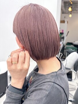 ヒビヲ(HIBIO) ブリーチダブルカラーピンクベージュイルミナカラーハイトーン