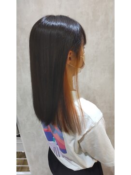 フィゼル あべのルシアス店(Aujua fizelle) キャロットインナーカラー