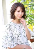 切りっぱなしゆるふわボブ【センター南髪質改善オージュア】