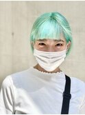 心斎橋/南船場*春夏シャーベットミントグリーン×小顔ミニボブ