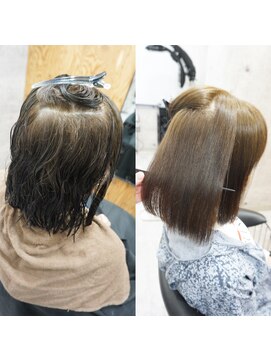 ヘアテリア リュウ 大塚(hair teria ryu) 縮毛矯正/髪質改善/シルキーストレート/艶カラー