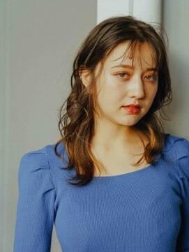 ポイントファイブバイソレイユ 小松店.5 by SOLEIL) ミルキーブラウンカラーのロングスタイル