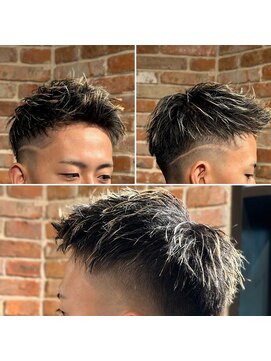 ヒロギンザ 仙台本店(HIRO GINZA) 仙台 フェード ライン アップバング メッシュ ハイライト