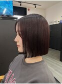 bob style × red brown