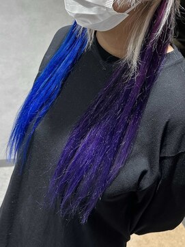 アクシアリミテッド(axia limited) プルエクステ ブルー+パープルツートーンカラー