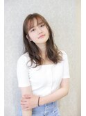 おとなかわいいミディアムレイヤー