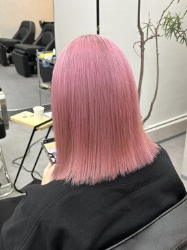 クム 横浜(qumu) 【qumu MARIKO】ペールピンク×ブリーチ修正カラー