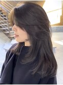 かきあげ前髪 ロングレイヤー レイヤーカット