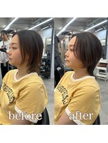 ヘアサロン ドットプラス 町田店(dot. plus)&nbsp;イメチェン/ホワイトブロンド/外ハネボブ/ワイドバング/町田