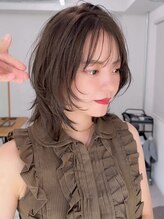 クエント(cuento) 顔まわりレイヤー×髪質改善×オリーブベージュ