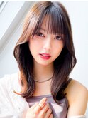 20代30代40代くびれヘア前髪カットプリカール韓国風ヘア小顔