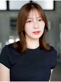 ☆黒髪クラゲヘアーオリーブグレー小顔ココアベージュ韓国ヘア