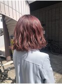 ガーリーボブ×チェリーピンク