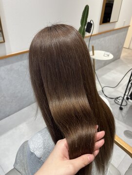 レンジヘアー(lange hair) 透明感ブラウン【鈴鹿/ブリーチなし/髪質改善トリートメント】
