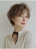 大人ショート　白髪ぼかし　脱白髪染め　ハイライト40代50代60代