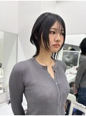 ミルクティーブロンド/ダークブルー/デジタルパーマ/渋谷