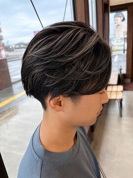 リドル ヘアー 駒生店(Riddle HAIR) 大人メンズセンターパートハイライト
