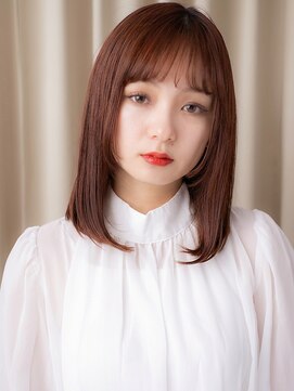 カバーヘア ブリス 上尾西口店(COVER HAIR bliss) ピンクメッシュ姫カット小顔ハッシュカットボブディ20代30代X