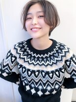 ジジ 代々木(Gigi)&nbsp;[Gigi代々木店 ハリ]　センターパートの大人可愛いショートボブ