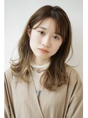 セミロング/毛先パーマ