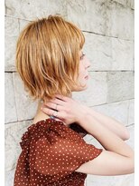 フラミューム たまプラーザ(flammeum)&nbsp;エアリーボブ×オレンジブラウン【フラミュームたまプラーザ】