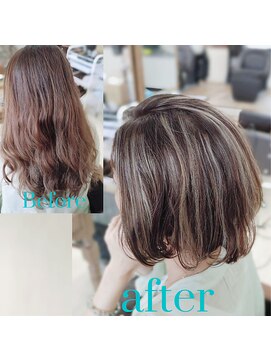 リー(Ly.) カット　カラー　ハイライト