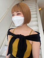 イト(ito)&nbsp;【 ito ／ 梅田 】ハイトーンベージュ×ぱつっとミニボブ